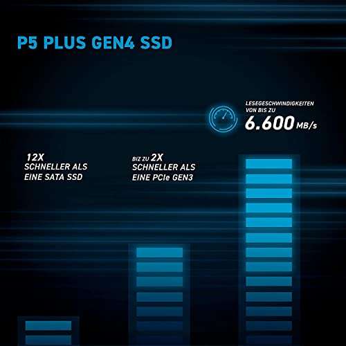 Dysk SSD Crucial P5 Plus 2TB PCIe 4.0 NVMe M.2 6600 MB/s