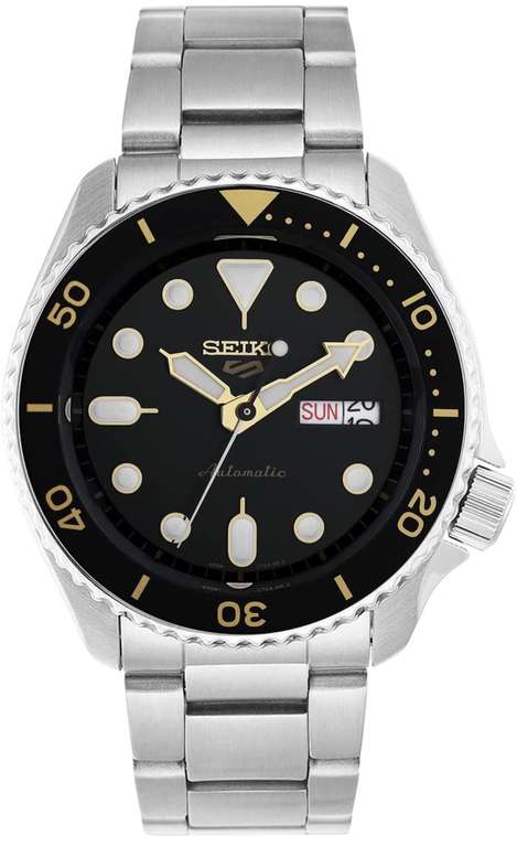Zegarek Seiko 5 SRPD57K1 (czarno złoty)