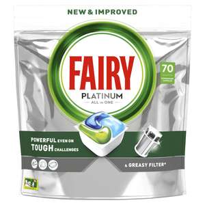 Kapsułki do zmywarki - Fairy Platinum 70 sztuk (kapsułka 71 groszy)