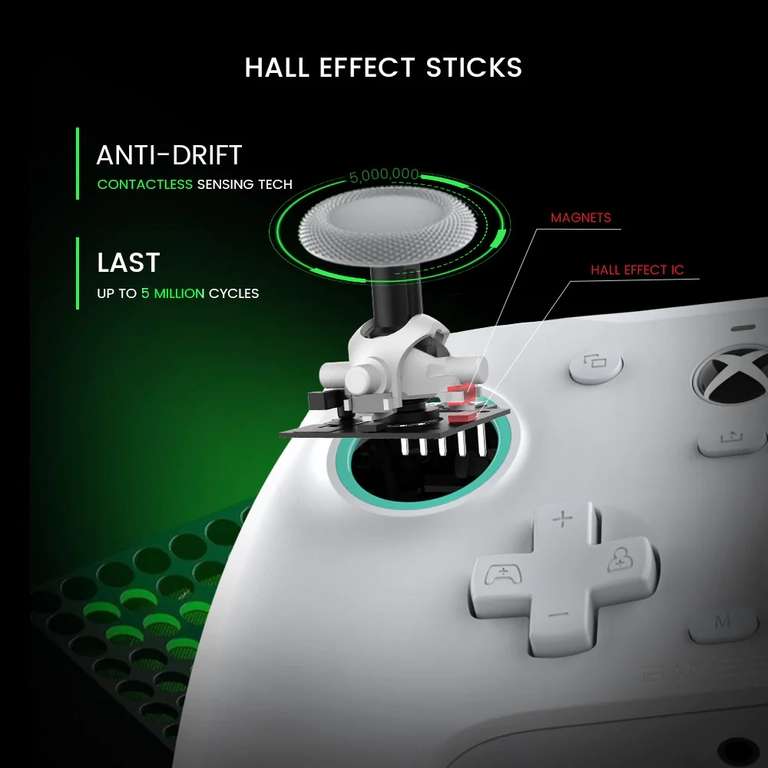 Certyfikowany gamepad do Xboxa / PC Gamesir G7 SE (analogi i triggery z efektem Halla) | Wysyłka z CZ @ Geekbuying