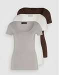 3-pak bawełnianych t-shirtów damskich Anna Field - dwa warianty @Lounge by Zalando
