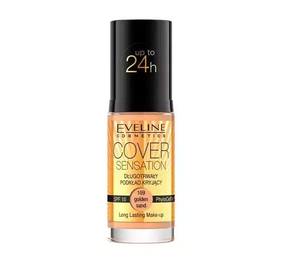 Podkład kryjący Eveline Cosmetics Cover Sensation 30 ml - kolor Golden Sand i Rose Beige @eZebra