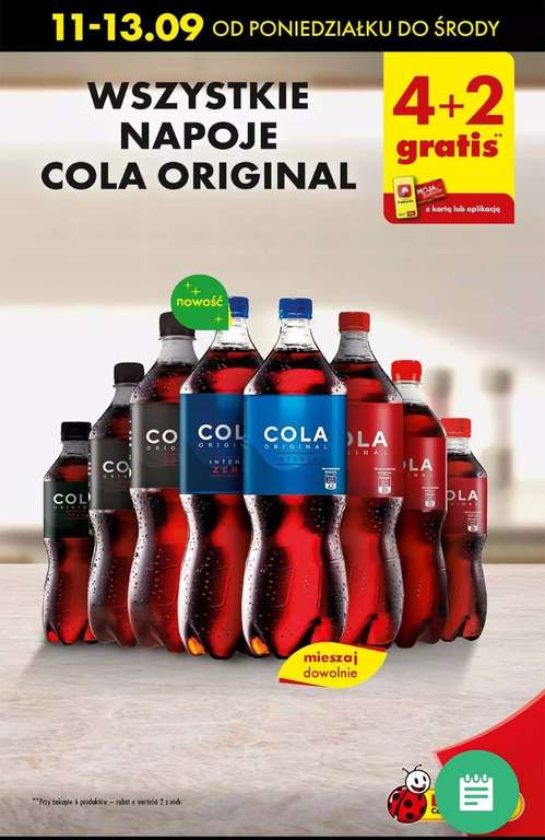 Cola Original Biedronka 4+2 gratis