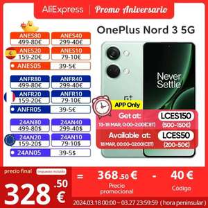 Smartfon OnePlus Nord 3 (Global) 16/256 (353.72 $)