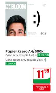 Papier ksero A4/500k Cena za szt. przy zakupie 2 szt.