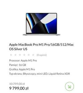 Apple MacBook Pro M1 Pro/16GB/512/Mac OS Silver US