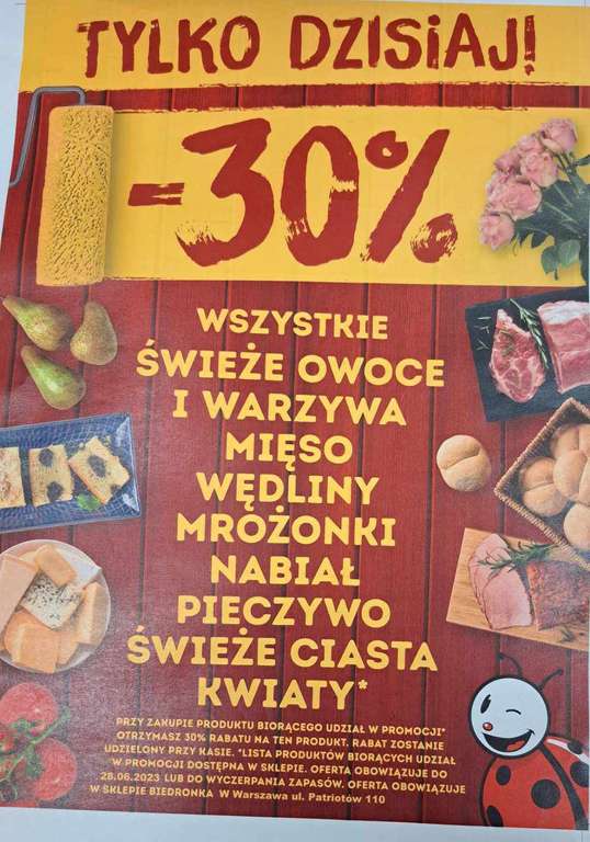 Wyprzedaż produktów świeżych ul.Patriotów 110 Warszawa
