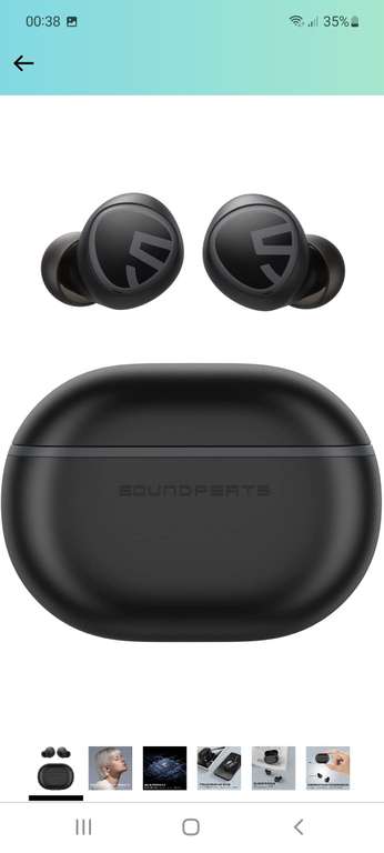 SoundPEATS Mini Bezprzewodowe słuchawki douszne Bluetooth V5.2 [PRIME DAYS]
