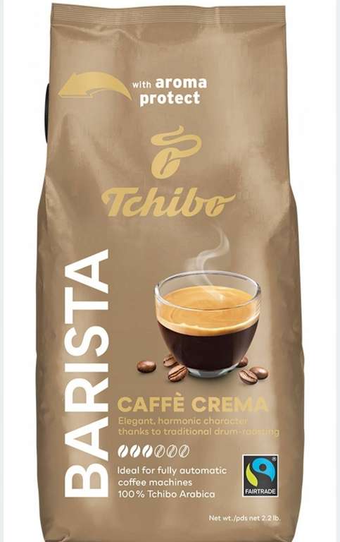 Kawa ziarnista Arabica Tchibo Barista Caffè Crema 1000 g