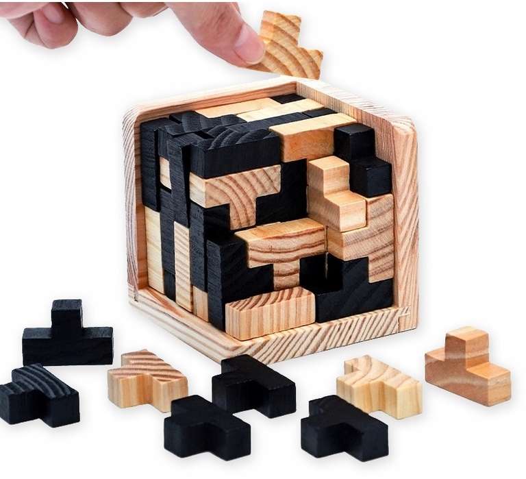 Kreatywne drewniane puzzle 3D Ming Luban Blokujące