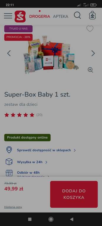 Super-Box Baby 1 szt. zestaw dla dzieci -38%