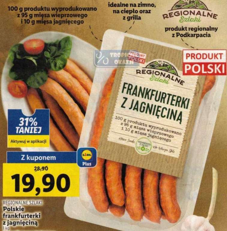 Frankfurterki z jagnięciną 1kg. Lidl