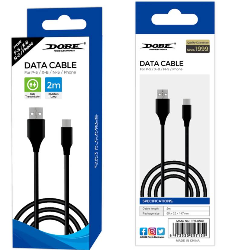 Kabel USB C Wspierający Szybkie Ładowanie 2 m czarny