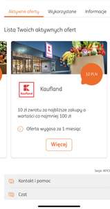 Visa Oferty w banku ING - Kaufland - zwrot 10 zł przy zakupach za min. 100 zł