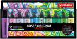 Zakreślacze Stabilo Boss Original 10 różnych kolorów. Amazon Prime.