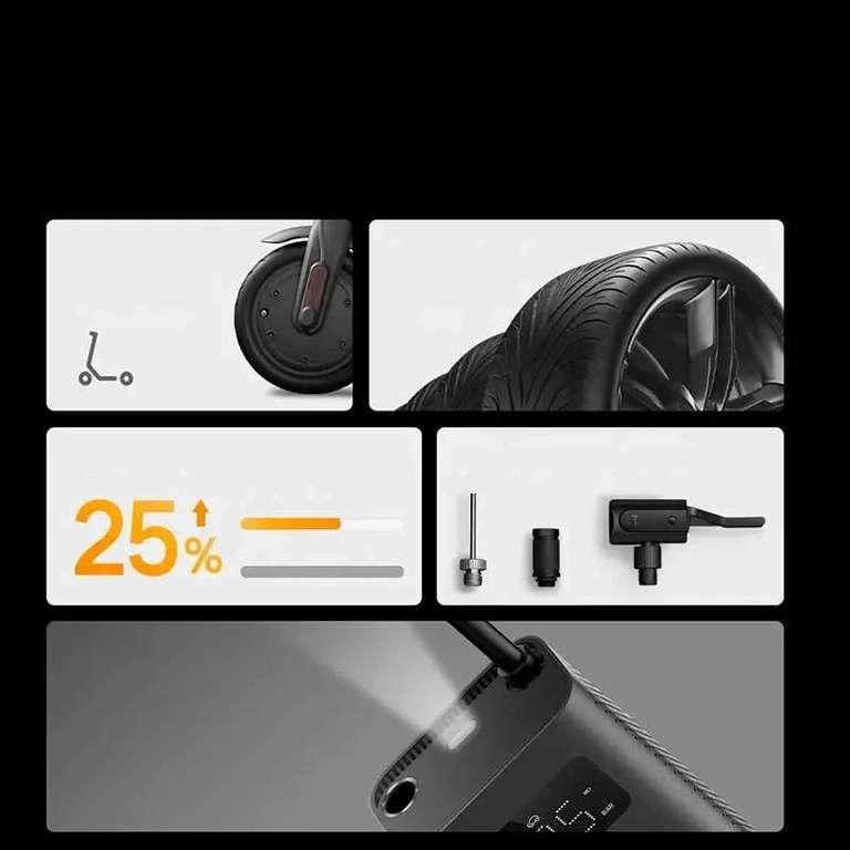 Pompka automatyczna Xiaomi Mini Portable Air Pump 2, $32,33, dostawa z DE @ DHGate