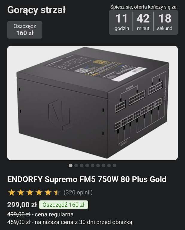 Zasilacz ENDORFY Supremo FM5 750W 80 Plus Gold