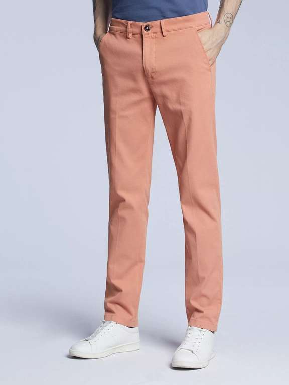 Bytom Vincent - bawełniane spodnie chinos w kolorze łososiowym * dużo rozmiarów