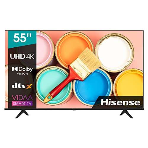 TV Hisense 55A6BG (55 cali) nowy telewizor Smart TV 4K UHD z Dolby Vision HDR, DTS Virtual X, Freeview Play, Alexa, Bluetooth | Amazon| 291€