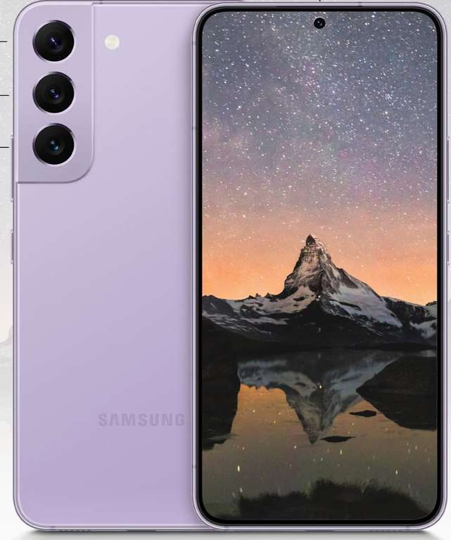 Smartfon Samsung Galaxy S22 5G, 8GB/ 128 GB fioletowy [ 503,99 € ] + wysyłka