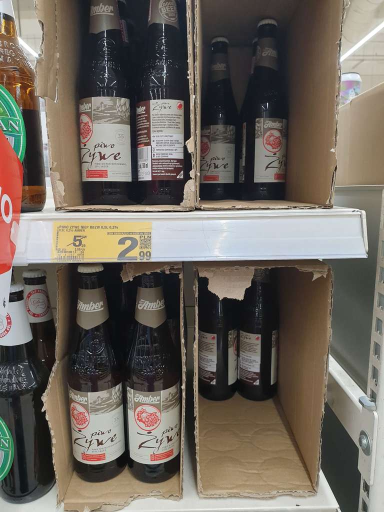 Piwo Żywe z Browaru Amber w Auchan Bonarka Kraków