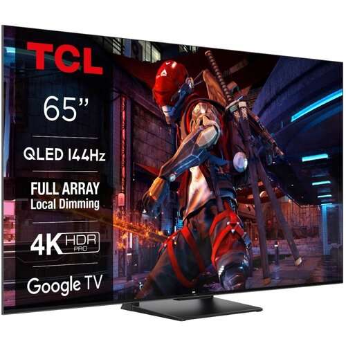 Telewizor TCL 65QLED870 65" QLED 4K 144Hz Google TV Dolby Vision IQ Dolby Atmos HDMI 2.1 DVB-T2