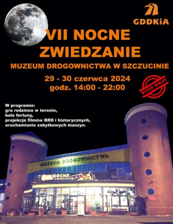 Muzeum Drogownictwa w Szczucinie zaprasza na bezpłatne, nocne zwiedzanie