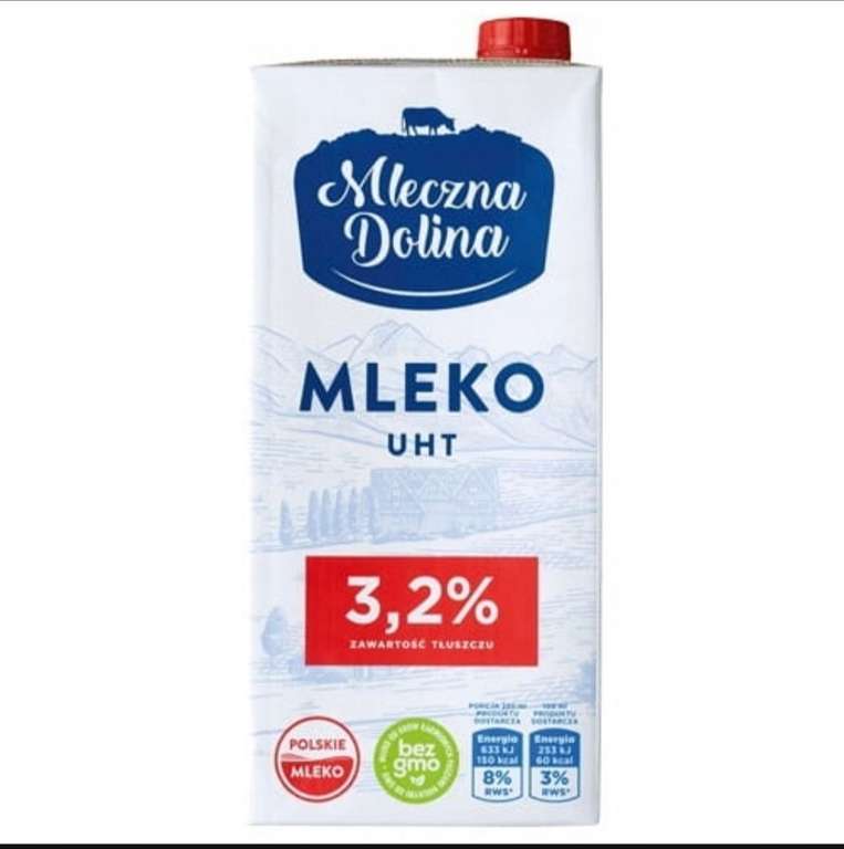 MLEKO 3,2% mleczna dolina 1L Biedronka
