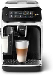 Philips 3200 Series W pełni automatyczny Ekspres do Kawy – Spieniacz LatteGo, 5 Rodzajów Napojów, Wyświetlacz dotykowy, Biały (EP3243/50)