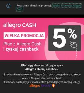 Allegro Cashback 5% - Allegro Cash