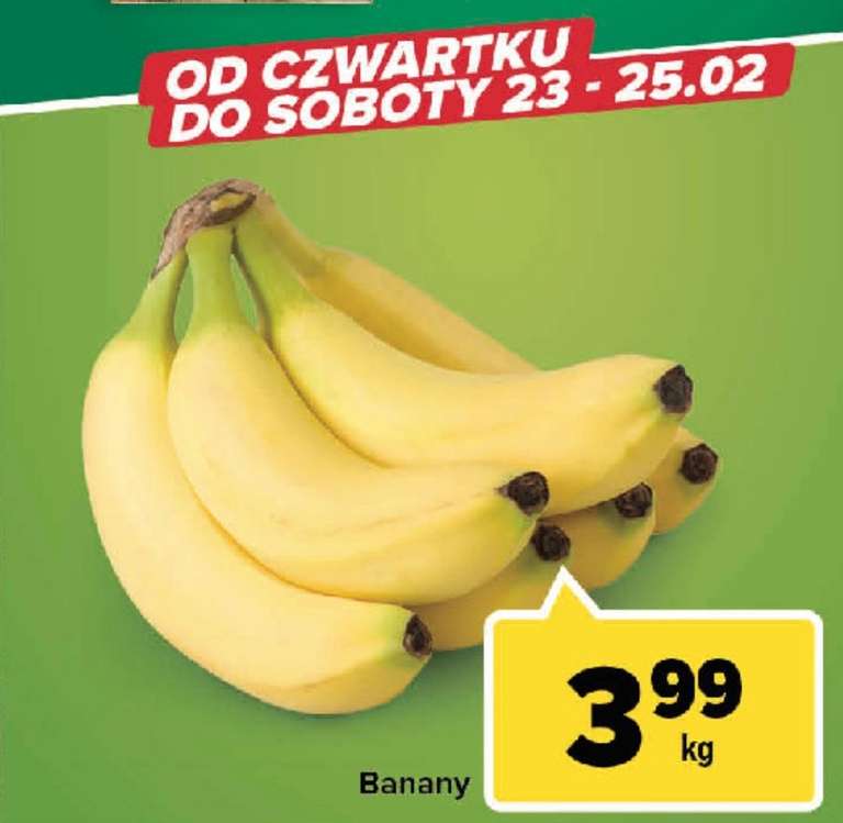 Banany 3.99zł/kg - Carrefour
