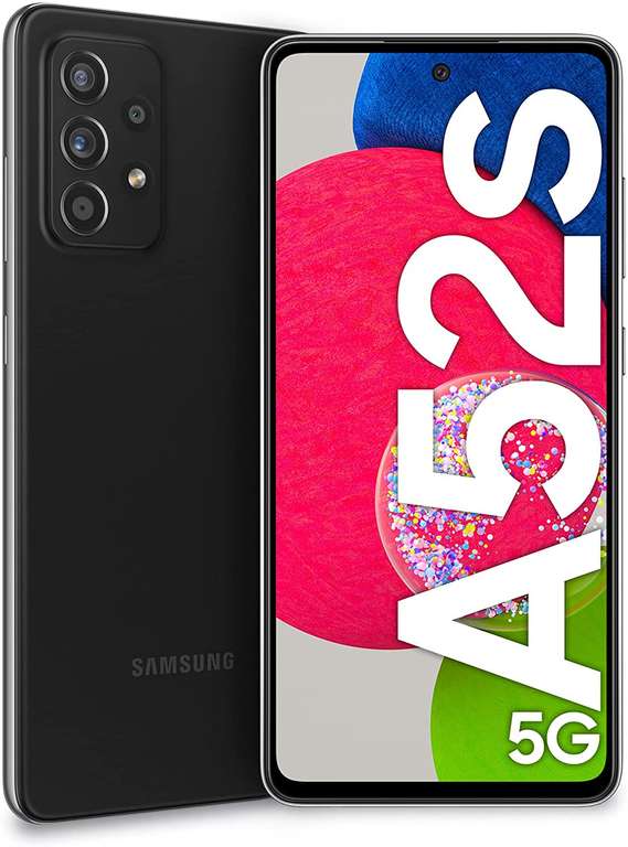 Smartfon SAMSUNG GALAXY A52S 6.5" 128GB RAM 6GB DUAL SIM 5G BLACK, czarny - Realizacja przez AMAZON