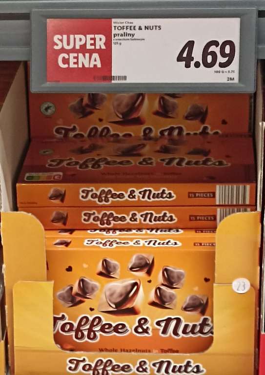 Lidl Toruń CH Plaza . Praliny Toffee & Nuts 125 gramów.