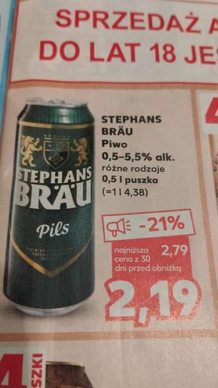 Piwo Stephans Brau 0,5-5,5% puszka
