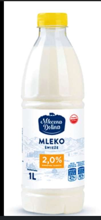 Mleko Mleczna Dolina - butelka 1L Biedronka