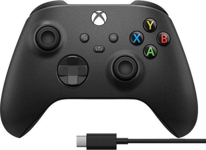 Gamepad kontroler bezprzewodowy Xbox One, Series S/X Czarny z kablem USB-C