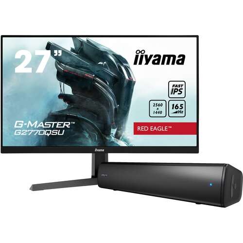 Monitor IIYAMA G-Master G2770QSU-B1 27" 2560x1440px IPS 165Hz 0.5 ms + CREATIVE Stage Air V2