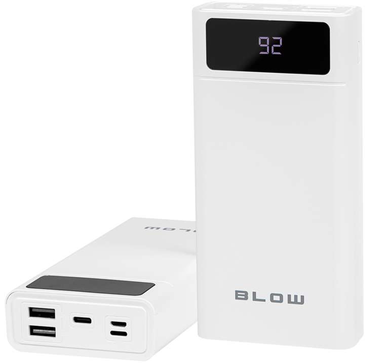 Powerbank BLOW 40000mAh (2xUSB-A, USB-C, PD, QC, ogniwo polimerowe) start 01.08 o 20:00 @ Allegro