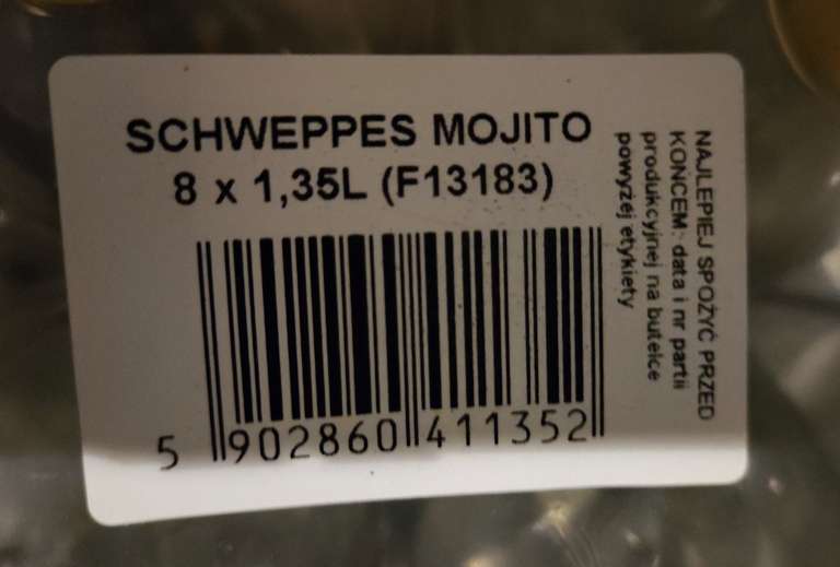 Schweppes Mojito 1,35L - 1,99 za szt. przy zakupie z kodu zgrzewki @Biedronka