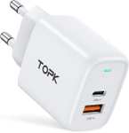 TOPK Ładowarka USB-C 20W 2 porty z Power Delivery 3.0 i Quick Charge 3.0/2.0