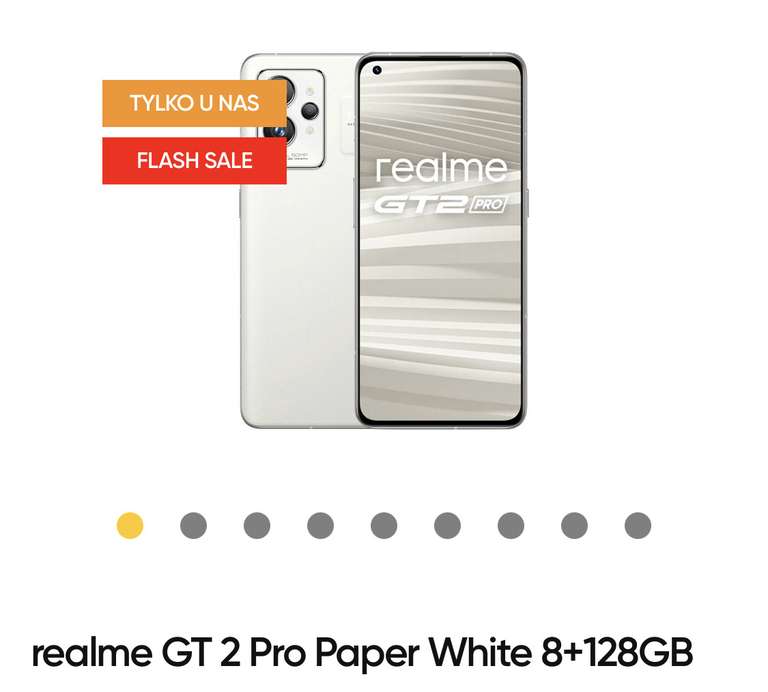 Smartfon realme GT 2 Pro Paper White 8+128GB / + kolor Paper Green | + wersja 12/256 za 3 499 zł 2 kolory !