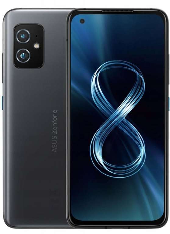 Smartfon Asus Zenfone 8 GB / 128 GB czarny Snapdragon 888,Ekran: 5,92",120 Hz, 30 W, + 30 Monet na Smart! week
