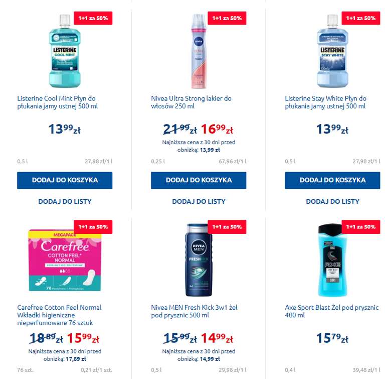 Promocja na kosmetyki: drugi produkt 50% taniej @Carrefour