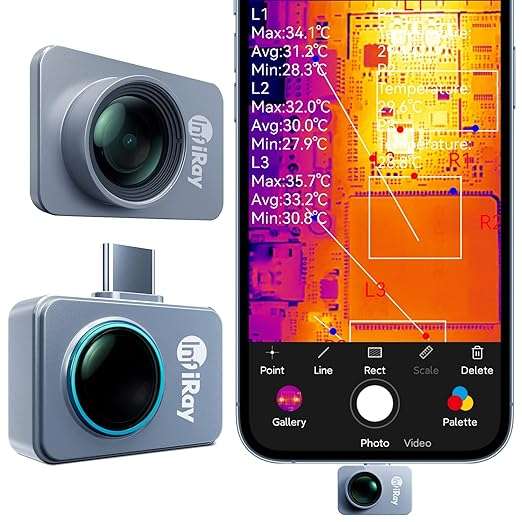 Kamera termowizyjna Infiray P2 PRO + uchwyt magnetyczny macro Android / IOS