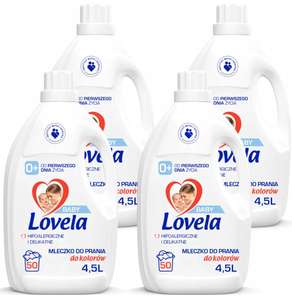 (4x 4,5L) Lovela Baby - płyn hipoalergiczny, mleczko do prania kolorów dla niemowląt i dzieci, 18L