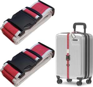 2 sztuki kolorowych pasków do walizki, regulowany pasek do bezpiecznego zamykania z tabliczką - różne kolory