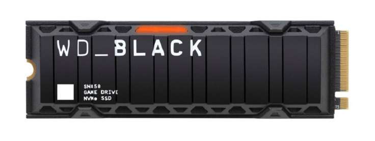 WD BLACK SN850 NVMe SSD 1TB Heatsink