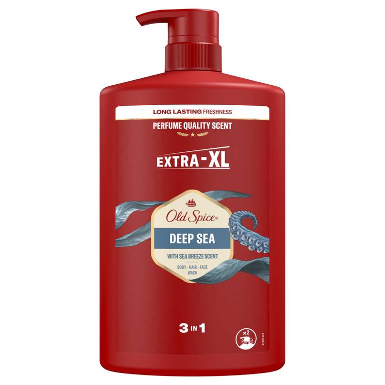 Old Spice Deep Sea Żel pod prysznic i szampon 3w1 - 1000ml (wchodzi rabat 20/100, ale tylko na 2 sztuki)