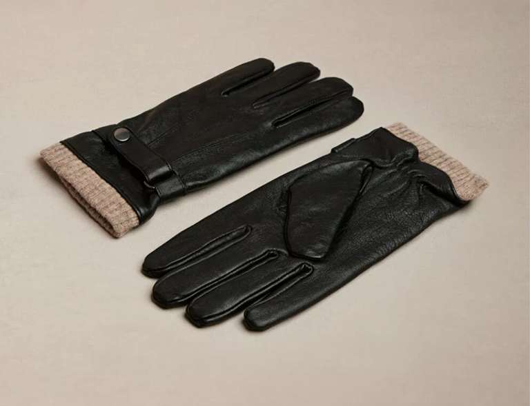 Skórzane rękawiczki Bytom, czarne, bez ocieplenia