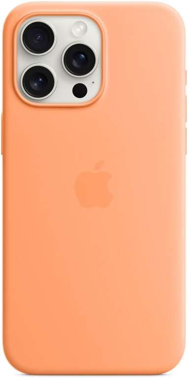 Apple Silikonowe etui z MagSafe do iPhone’a 15 Pro Max – pomarańczowy sorbet
